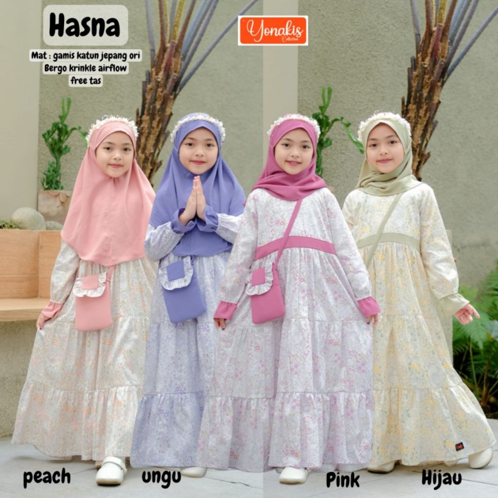 Hasna Dress Setelan Muslim Anak