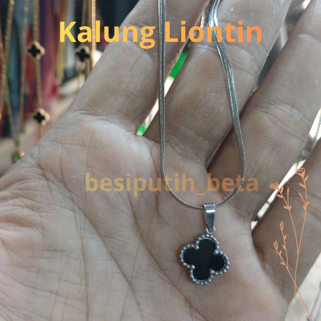 kalung liontin besi putih ambon / besi putih asli