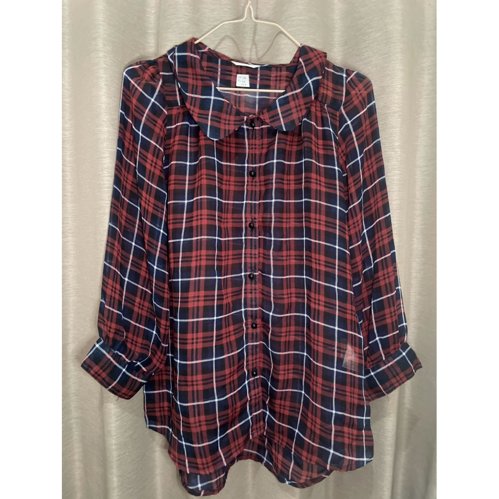 [Preloved] Blouse Outer Colza Kotak-kotak