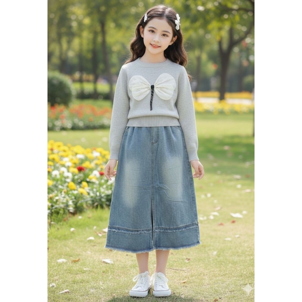 Arviandra Set Rok Jeans Panjang Premium