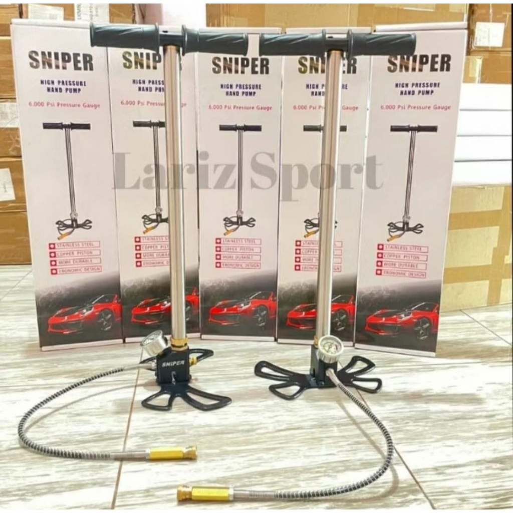 pompa sniper Manometer 6000psi kupu-kupu