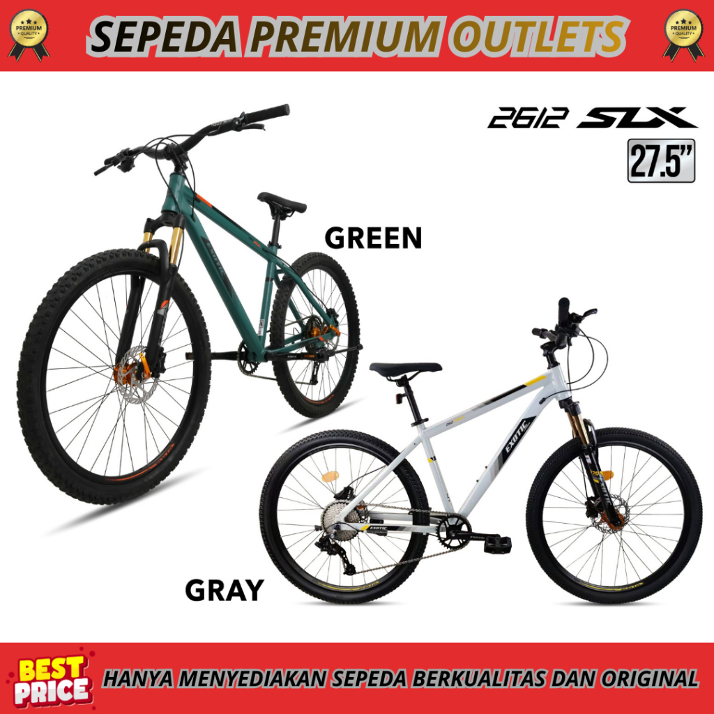 Sepeda MTB Sepeda Gunung Exotic 27,5 Exotic 2612 SLX 10SPEED REM HYDRAULIC ALLOY