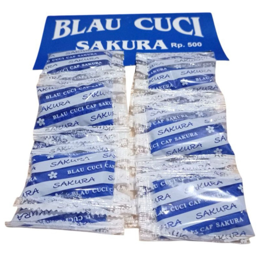 1 Renceng Blau sakura / blau baju / pemutih baju / blau sakura / blau cuci
