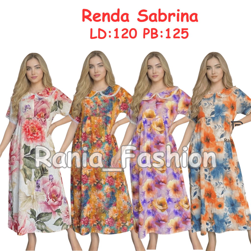 Daster Rania Fashion motif RENDA SABRINA Viral Terbaru