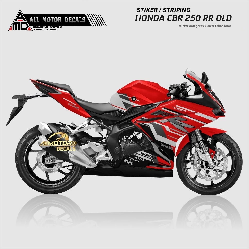 Stiker Decal Cbr 250RR Old / Striping Honda CBR 250RR Lama K64 / Aksesoris Sticker Motor Cbr 250 rr 