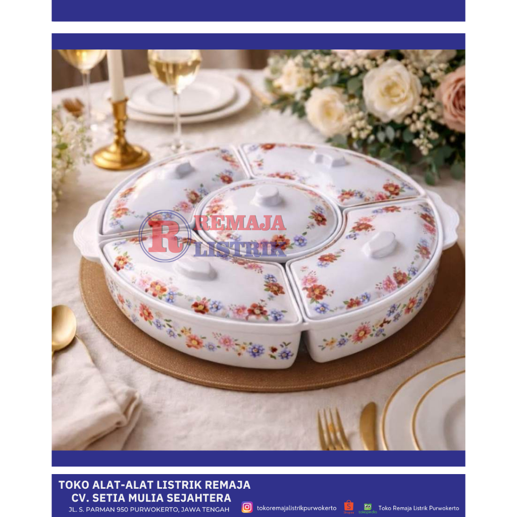 Alat Set Prasmanan Melamine | Tempat Permen Meishing Melamine DE-8000