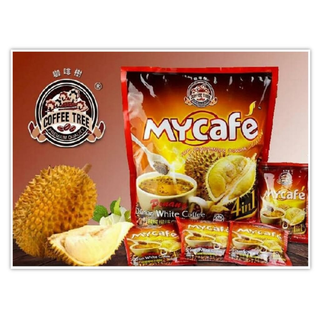 Coffee Tree My Cafe Durian Penang White Coffee 4in1 isi 15 sachet Kopi Instant
