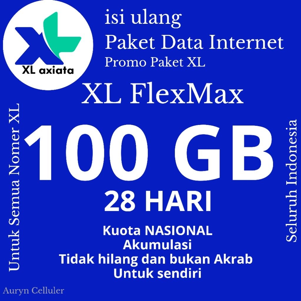 XL 100 Gb PAKET INTERNET/ KUOTA isi langsung ya