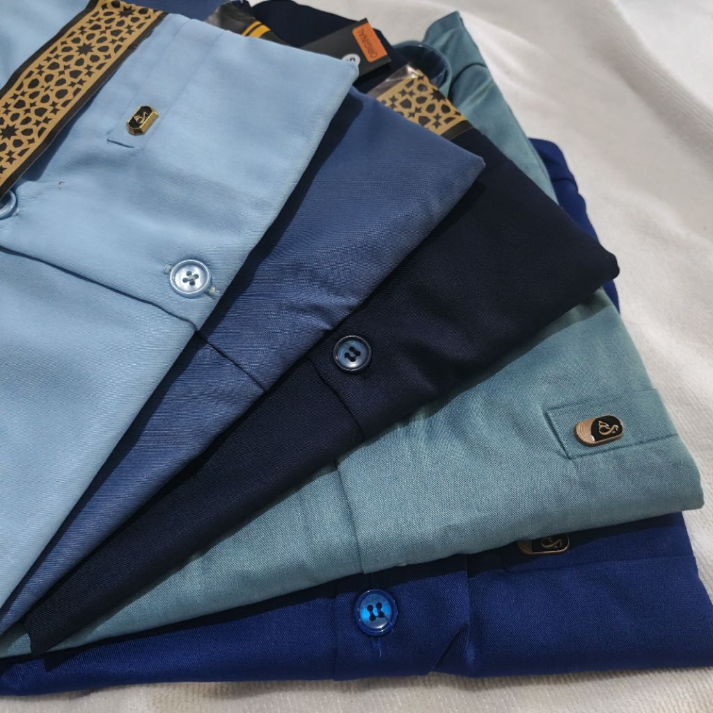 Koko Safari Bin hasyim warna Pilihan Warna biru wardah elektrik langit denim navi