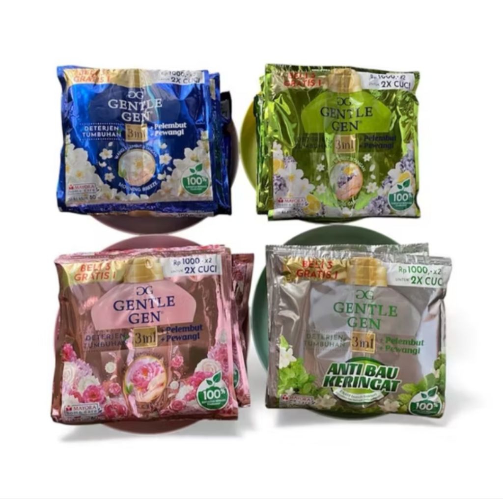 (GRATIS PIRING) Gentle Gen Detergen Tumbuhan| Gentle Gen Rencengan 16 Sachet