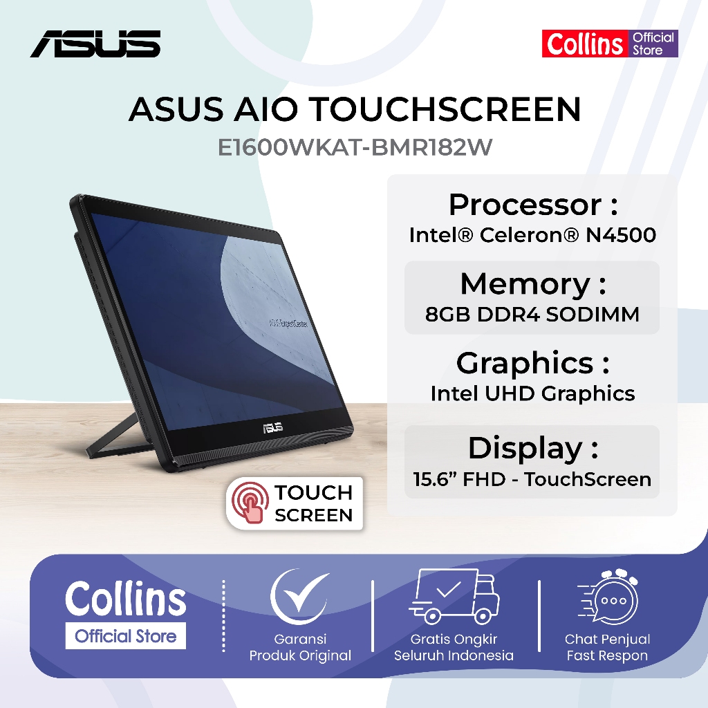PC AIO Asus TouchScreen E1600WKAT-BMR182W Celeron N4500 8GB/512GB 15.6inch W11