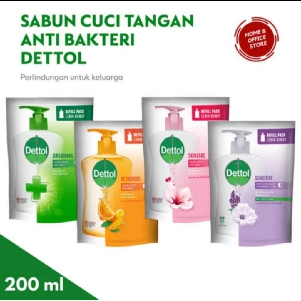 Dettol Sabun Cuci Tangan Cair Liquid Refill Pouch 200ml