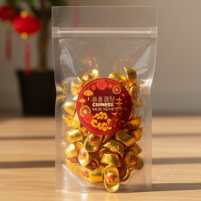 Coklat Imlek / Coklat Emas Yen bao Ekonomis 50pcs / Coklat Emas Yuan Bao