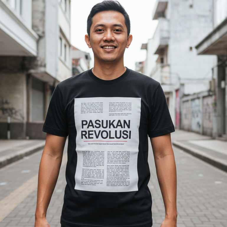 Kaos Distro Pasukan Revolusi Ferry Irwandi 100% Katun 24s