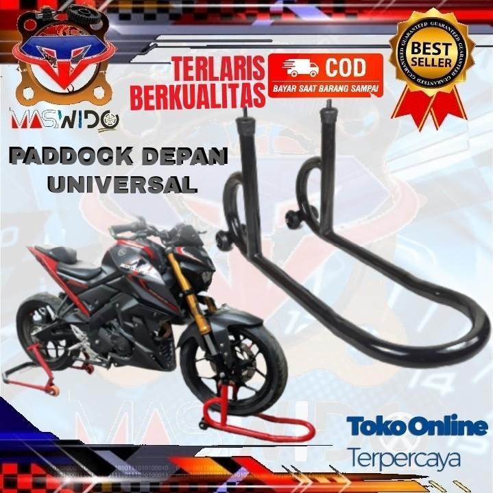 Paddock Depan Universal Pedok Motor Sport Bebek Matic Besi Berkualitas Premium