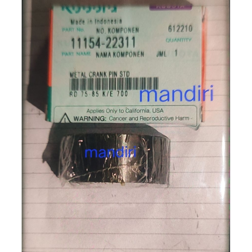 metal jalan std kubota Rd85 original