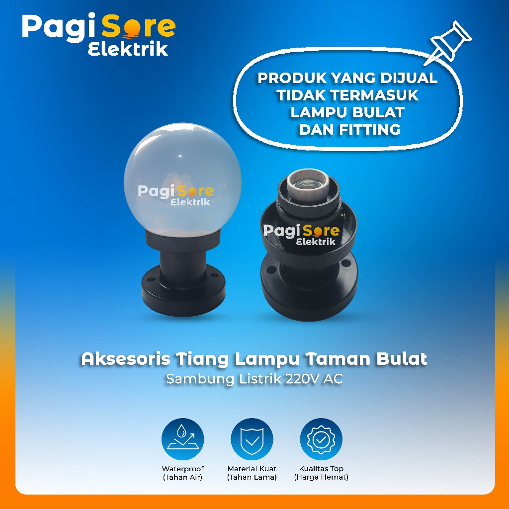 Tiang Lampu Taman Bulat Aksesoris Spare Part Lampu Bola