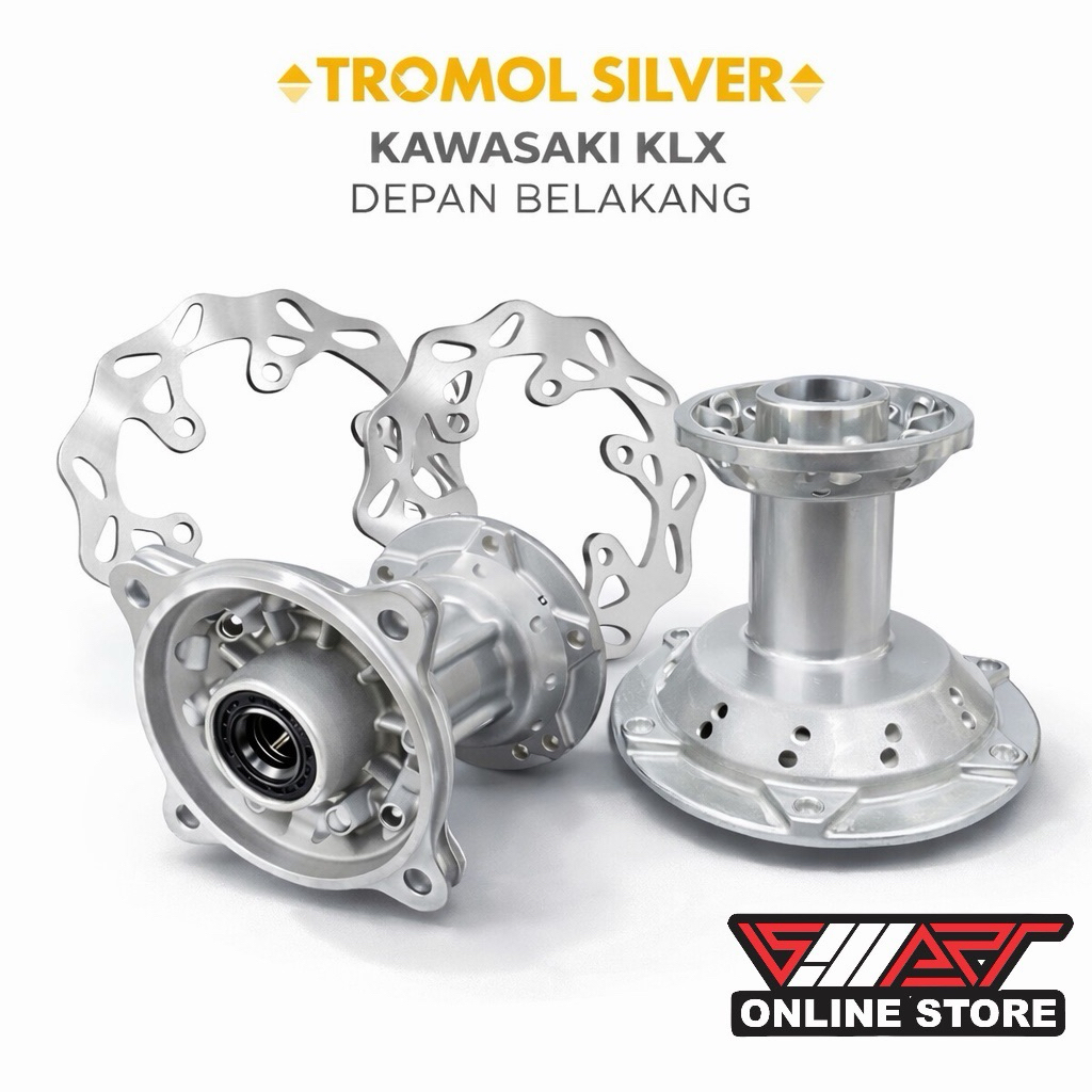 TROMOL KLX 150 DEPAN DAN BELAKANG PLUS CAKRAM