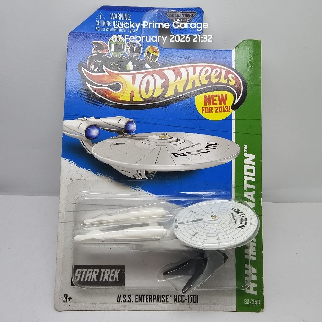 Hot wheels USS Enterprise NCC 1701 edisi new models tahun 2013 hw imagination akta