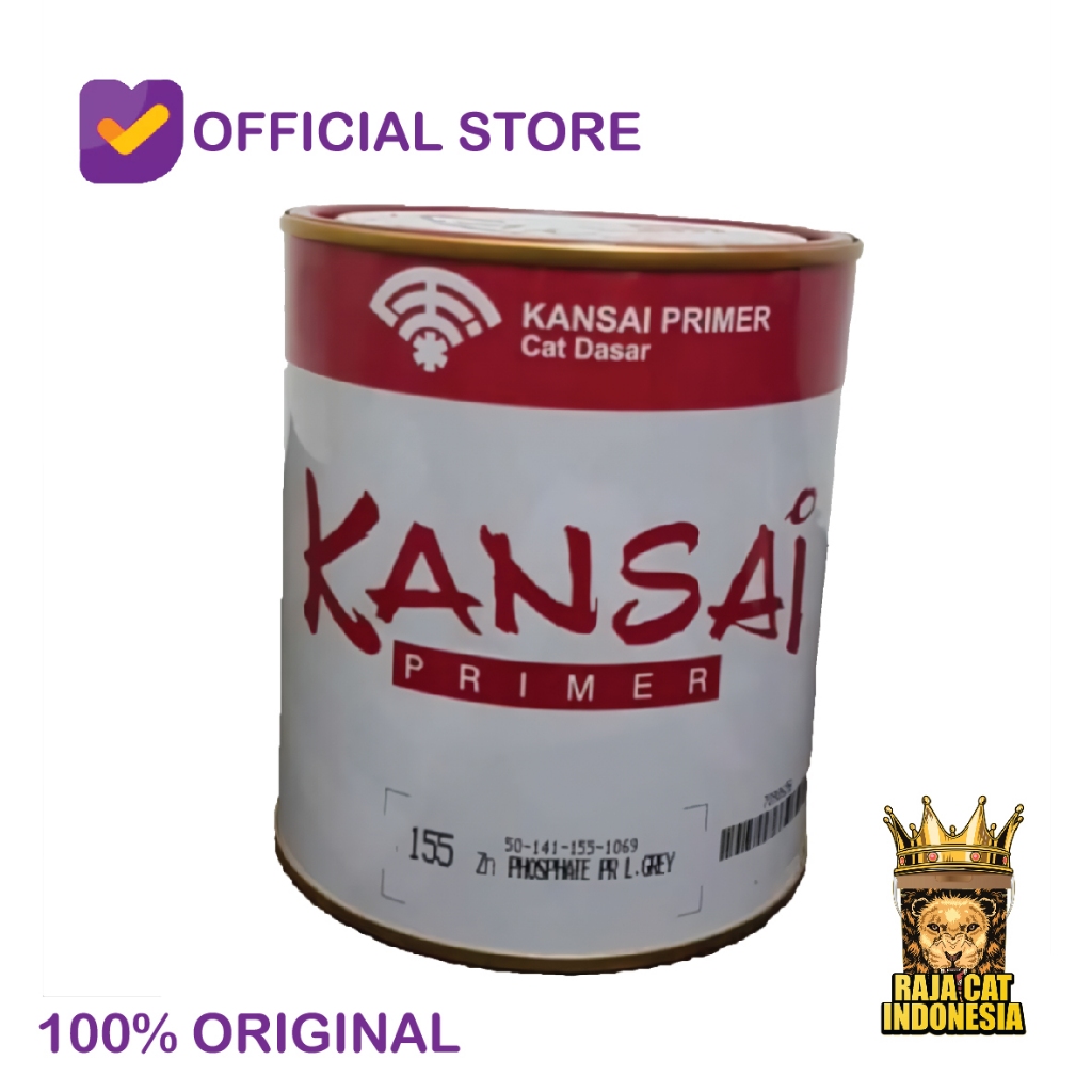 Cat Dasar Anti Karat | Kansai Zinc Chromate ABU FTALIT 1KG | Kemasan Kaleng