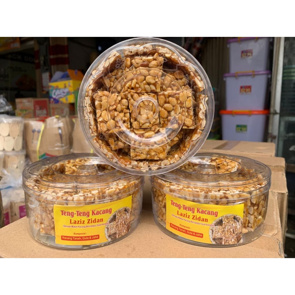Teng-Teng Kacang Laziz Zidan Original - Camilan Kacang Gula Karamel & Jahe