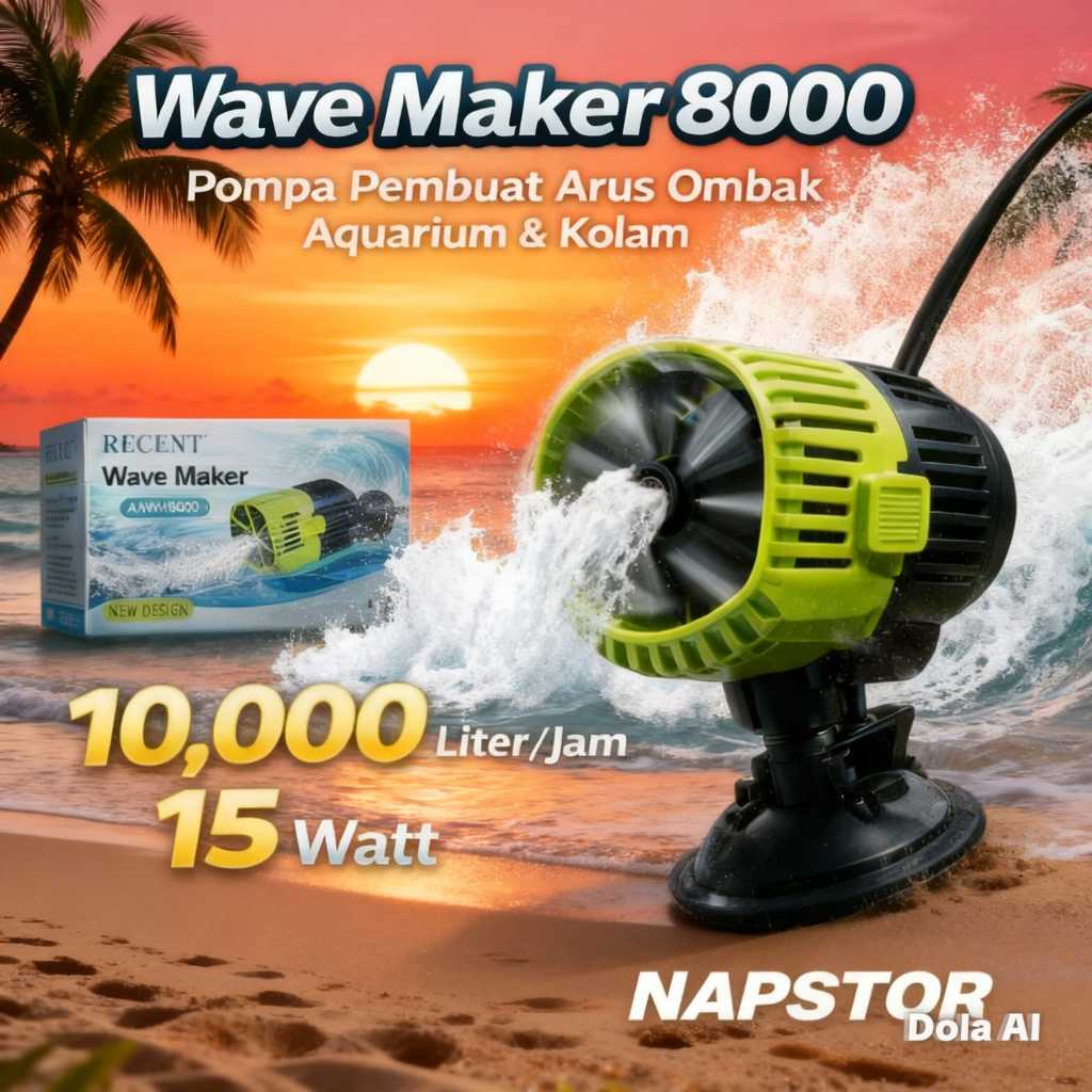 RECENT AAWM 8000 - Wave Maker Pompa Pembuat Arus Ombak Aquarium Kolam