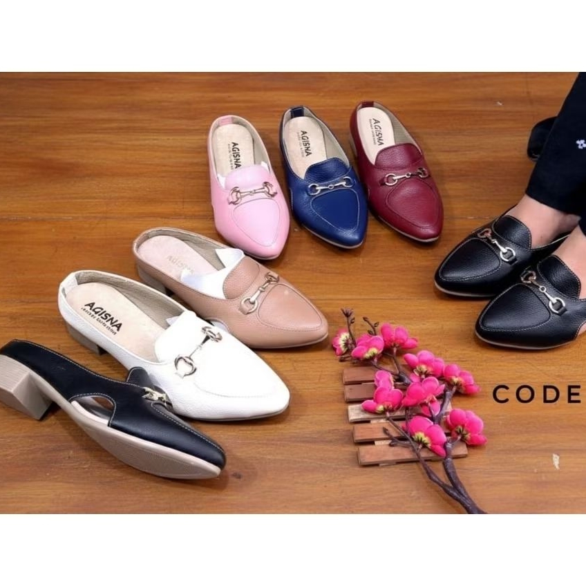 SANDAL SEPATU WANITA TUTONG AGISNA 10 KULIT SAPI ASLI