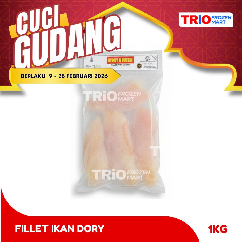 Filet Ikan Dori / Dory Fish Fillet Premium NBL - Non Blood Line 1kg -  Ujung Berung Uber Bandung
