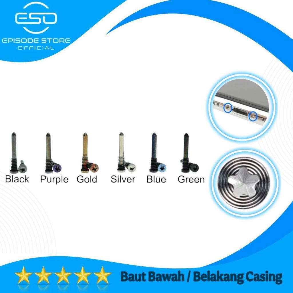 Baut Casing Baut bawah Belakang 15 / 15 Plus / 15 Pro / 15 Pro Max New Original