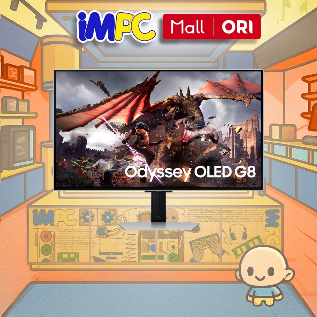 Samsung Gaming Monitor 32" Odyssey OLED G8 G80SD UHD 240Hz - LS32DG802SEXXD