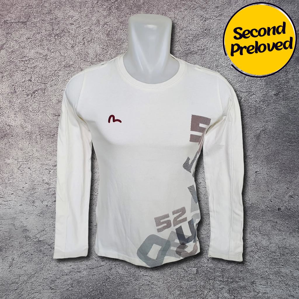 Baju Kaos Sweater Wanita / Anak EVISU - Size M / Lebar Dada 45 cm - Original - Second