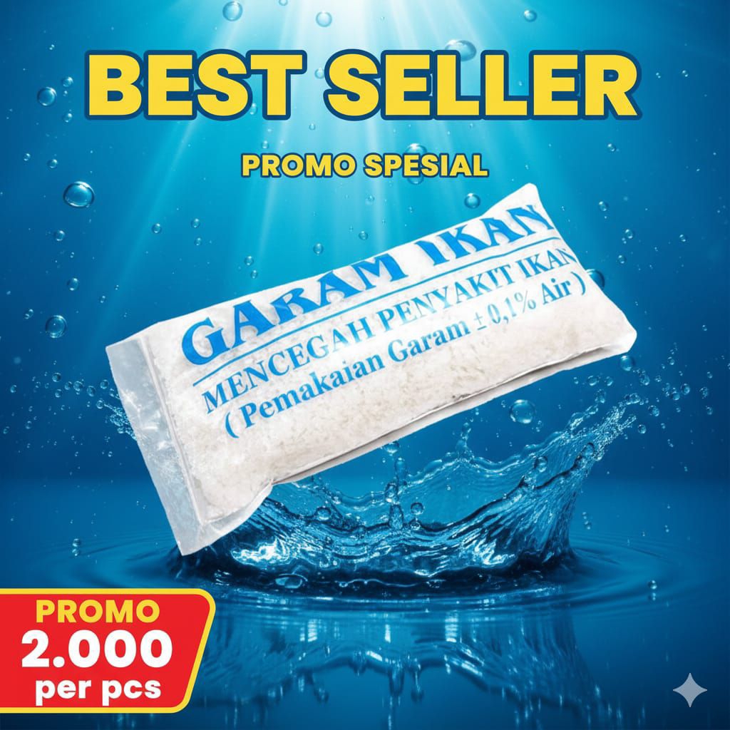 garam ikan premium mengatur ph air aquarium, garam laut asli