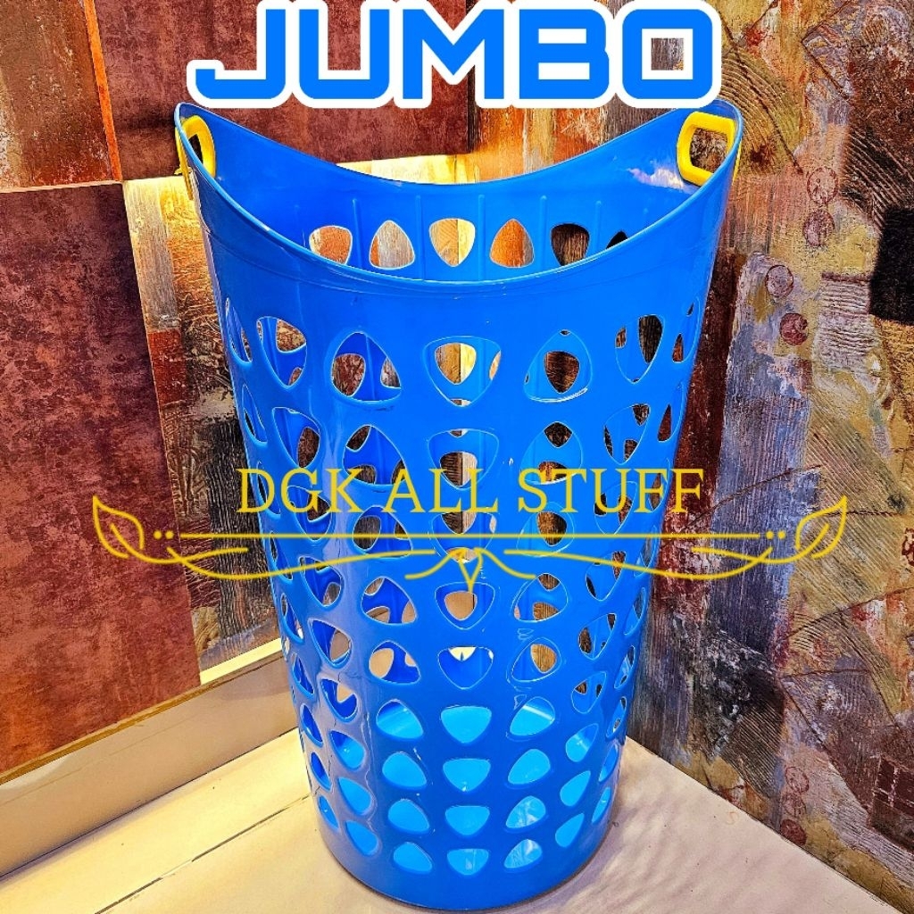 Keranjang Laundry Tempat Cucian Pakaian Baju Bayi Kotor Serbaguna JUMBO TINGGI BESAR Plastik