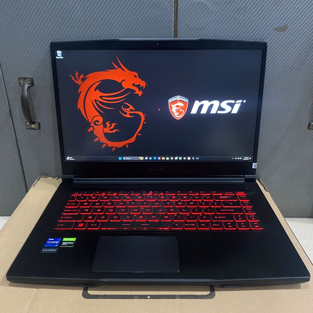 Laptop MSI GF63 Thin 11SC, Intel Core i7-11800H, 16Gb/512GB, #Vga, Black
