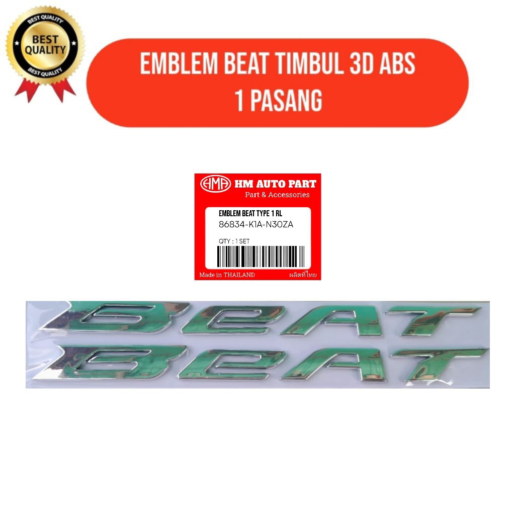 EMBLEM BEAT TIMBUL 3D ABS/EMBLEM LOGO BEAT
