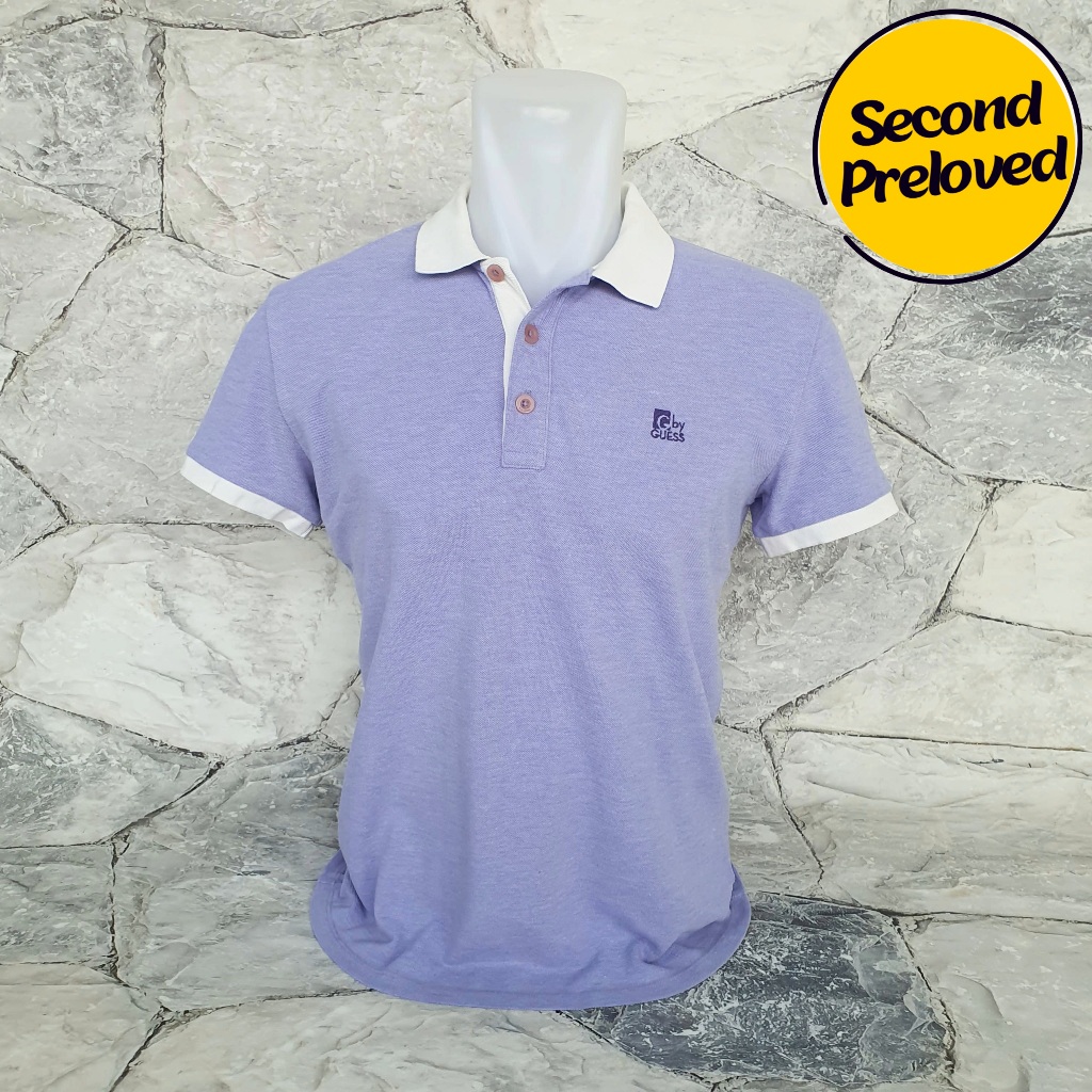 Baju Kaos Polo G By GUESS - Size S / LD 49 cm - Original - Used