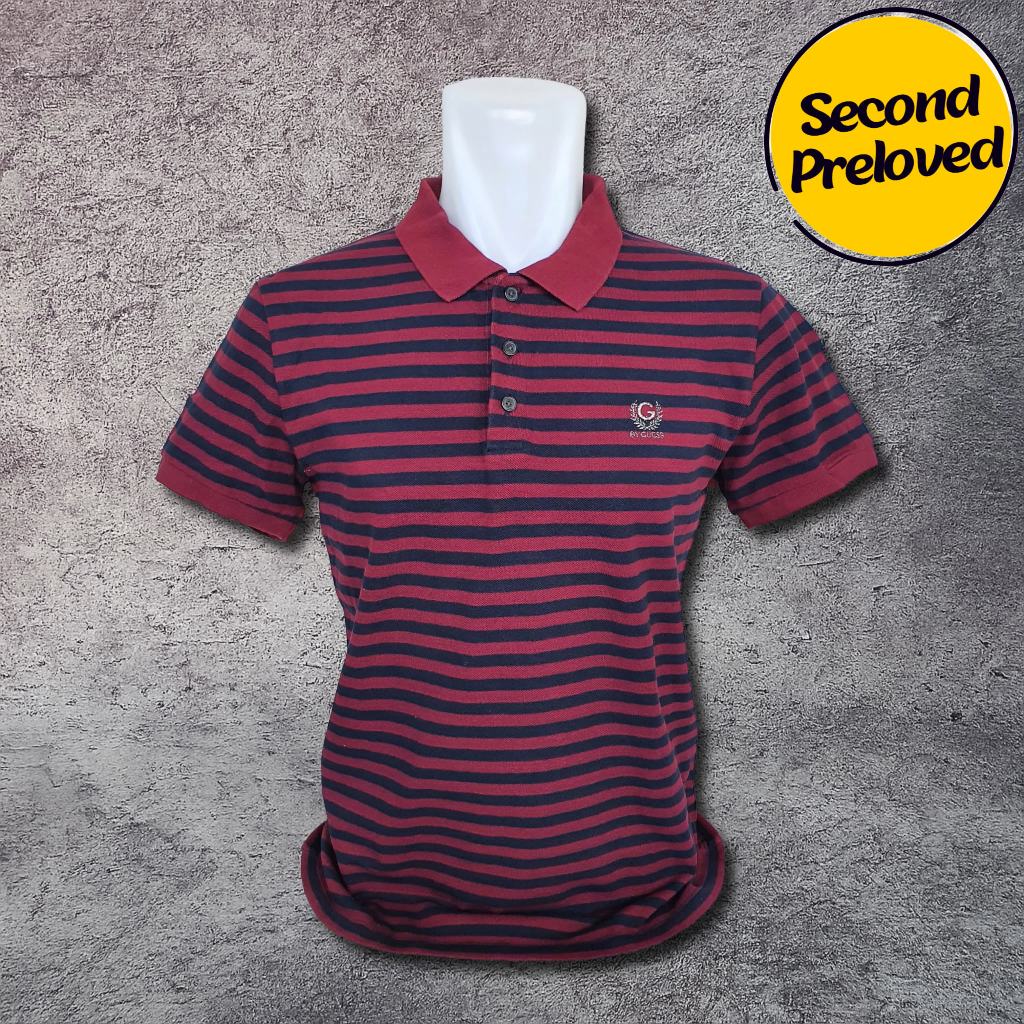 Baju Kaos Polo G By GUESS - Size S / Lebar Dada 49 cm - Original - Second