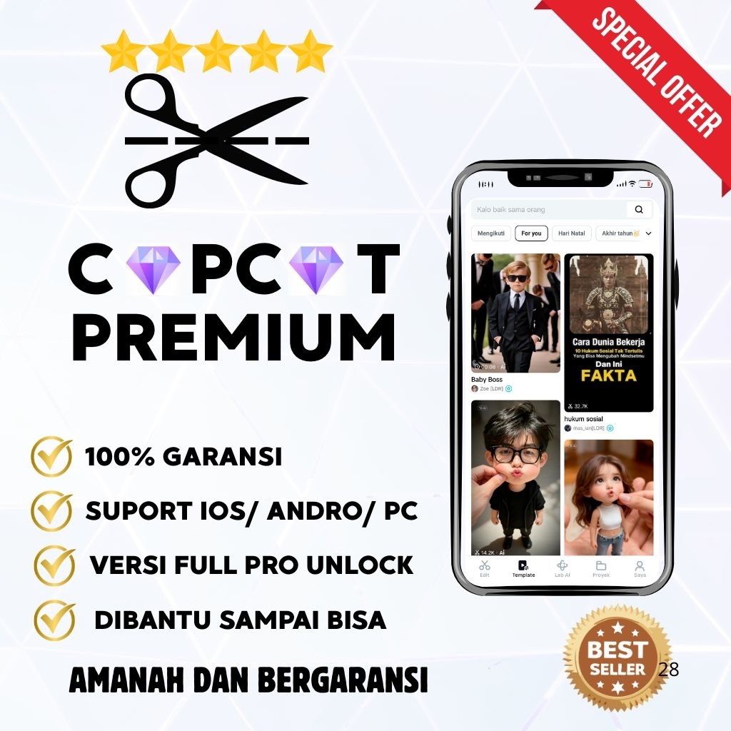 Template Video Premium (CapCut) | Pro Features Unlock | Support iOS / Android / PC