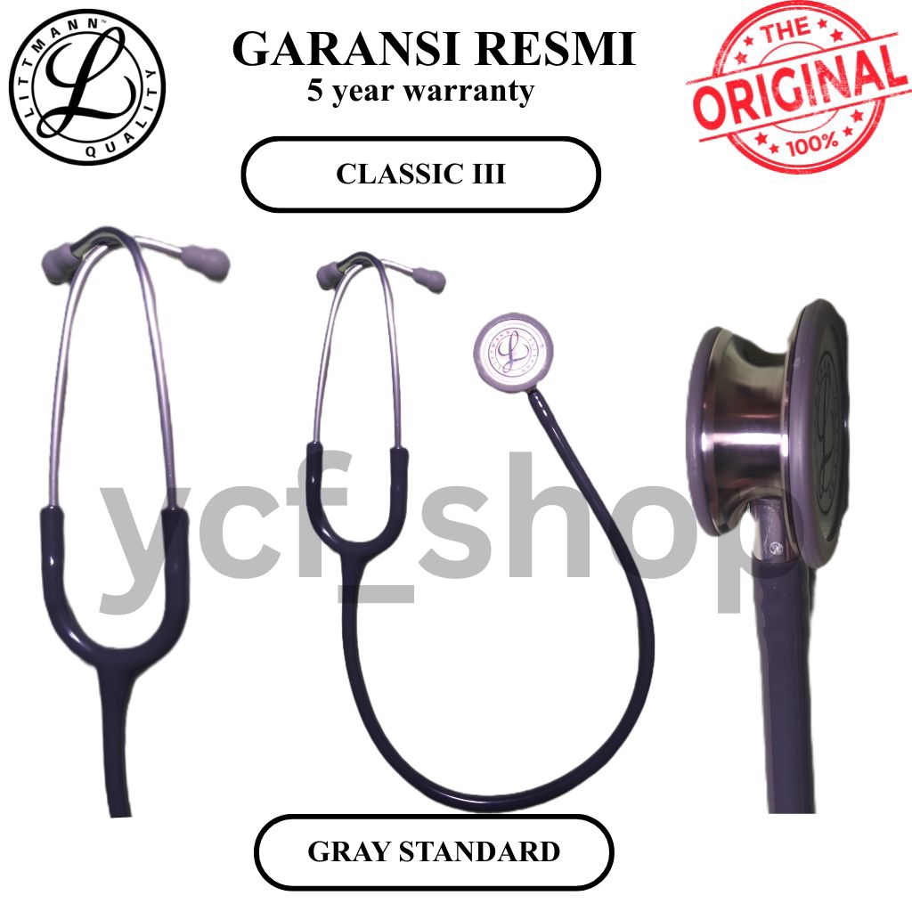 3M Stetoskop Littmann Classic III Gray Standard / Stetoskop Dewasa / Stetoskop Littmann / Stetoscope