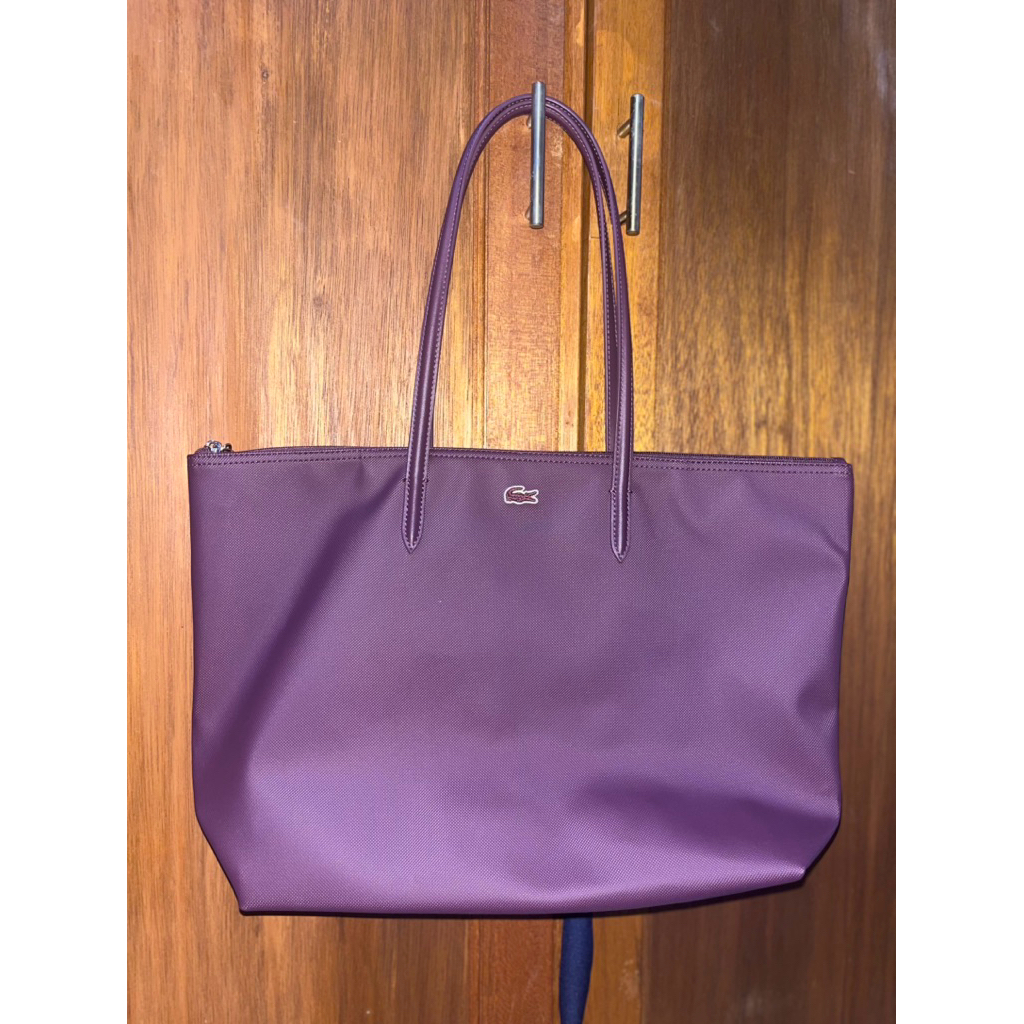 Preloved Lacoste Bag Size L Burgundy