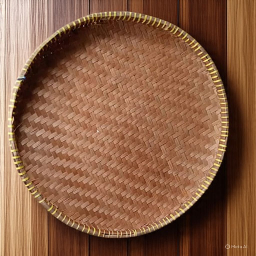 TAMPAH BAMBU | NYIRU BAMBU | PENAMPI BERAS | TEMPAT BUMBU DLL | DIAMETER 55CM