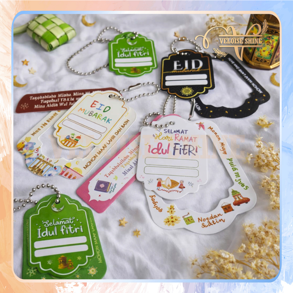 ANYPRINT COD (10set) Hang Tag Idul Fitri 3 in 1 HangTag Lebaran Gantungan Hampers Lebaran Ramadhan I