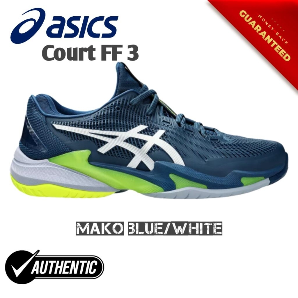 Asics Court FF3 Standart Asics Men's Tenis Mako Blue White Original Indonesia