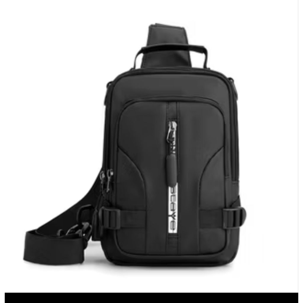 Tas Pria Premium. Tas Selempang Pria Keren Multifungsi Sport USB Charge Fashion Slempang