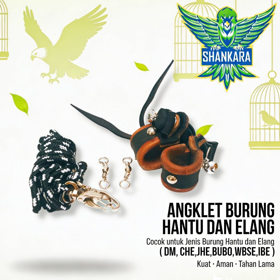 Angklet /tali kaki burung hantu elang/ DM, CHE,JHE,BUBO,WBSE,IBE
