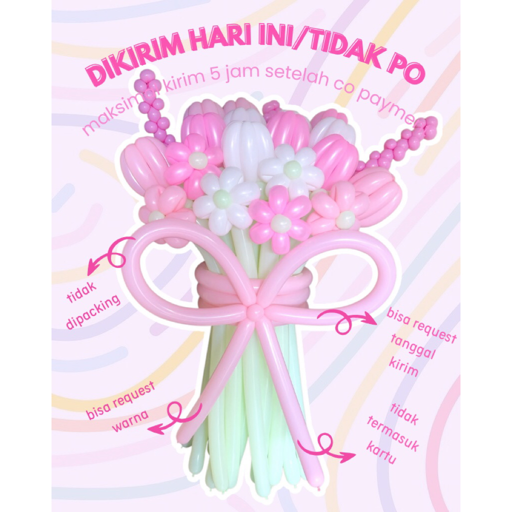 (BACA DESKRIPSI) BUKET BALON JUMBO/BUKET BUNGA BALON/BUKET BALON WISUDA/BUKET BALON JAKARTA