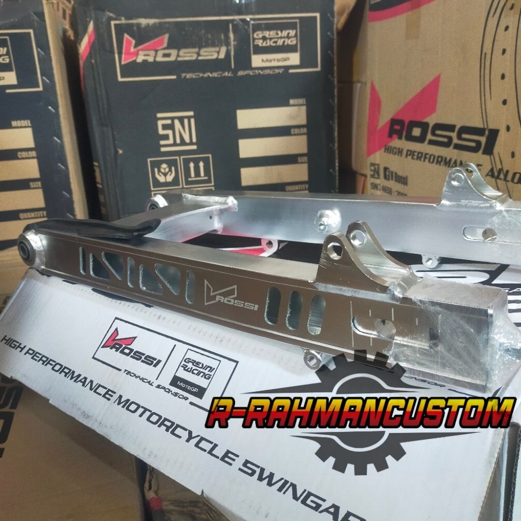 Swing arm vrossy vrossi model kawahara copy k2r warna silver polis yamaha jupiter z vega new fiz r m