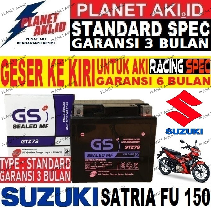 Aki Motor Kering MF 12V 7Ah untuk Satria FU 150 dan Motor Injeksi Lain