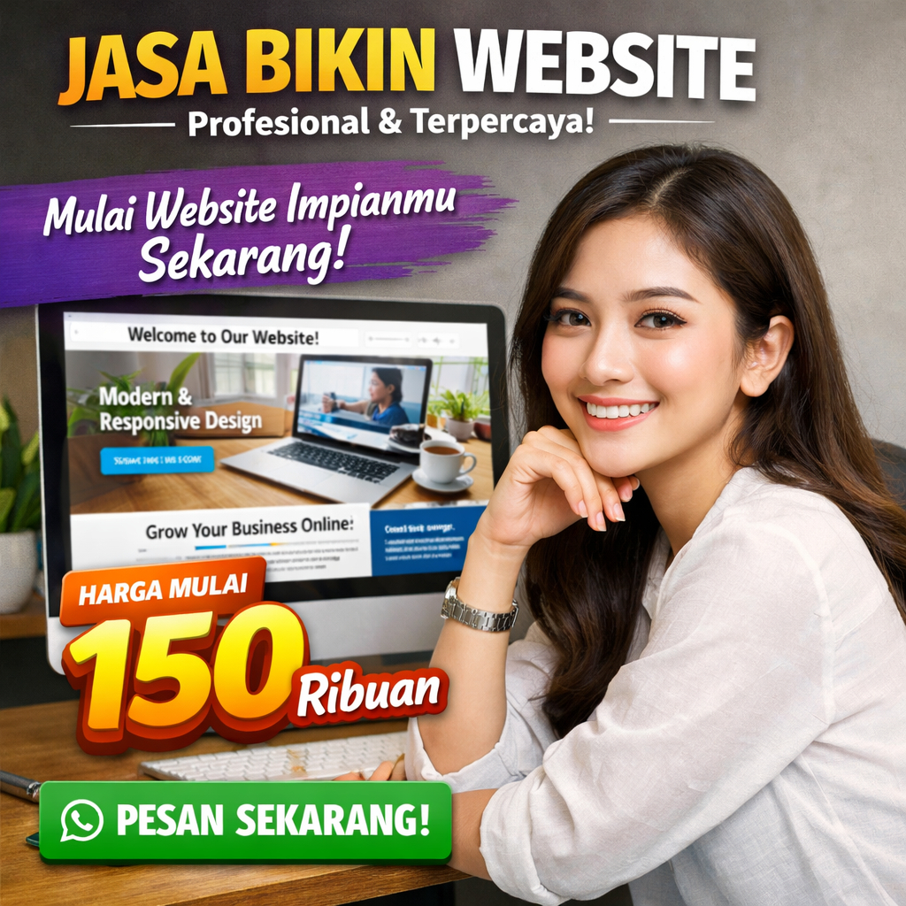 Jasa Pembuatan Website / Landing Page Proses 1-4 Hari Free Hosting 1 Tahun
