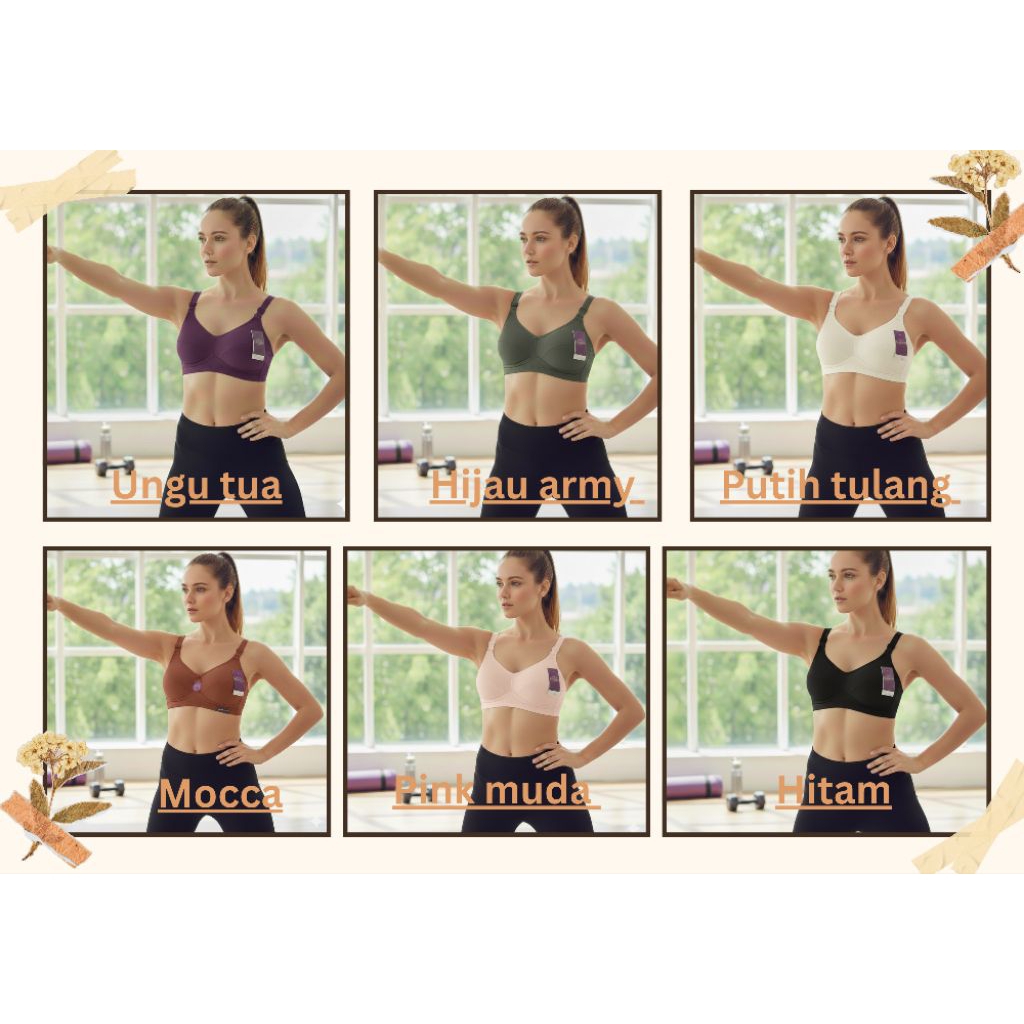 Bra Dewasa 3 Pcs busa tipis ringan